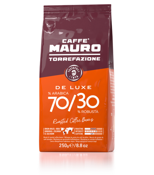 DE LUXE 70%/30%-250g  bag Coffee Beans