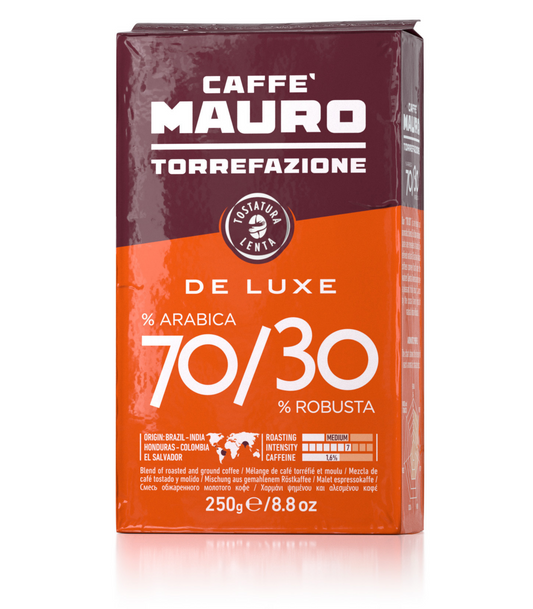 DE LUXE 70%/30% - 250g Ground Coffee