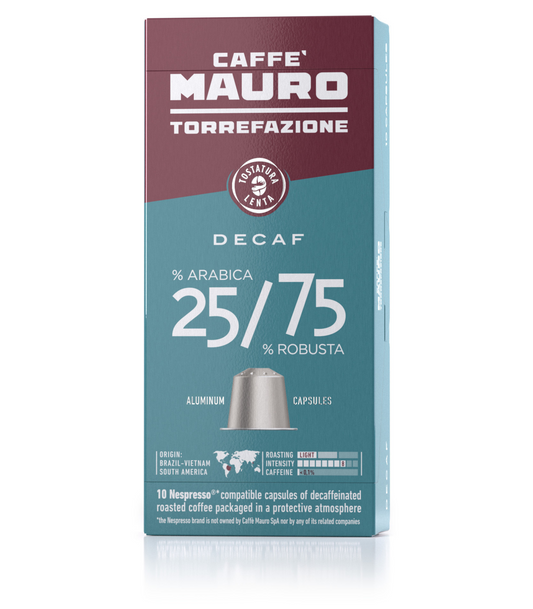 DECAF 25%/75% - Aluminum Nespresso®* compatible capsule